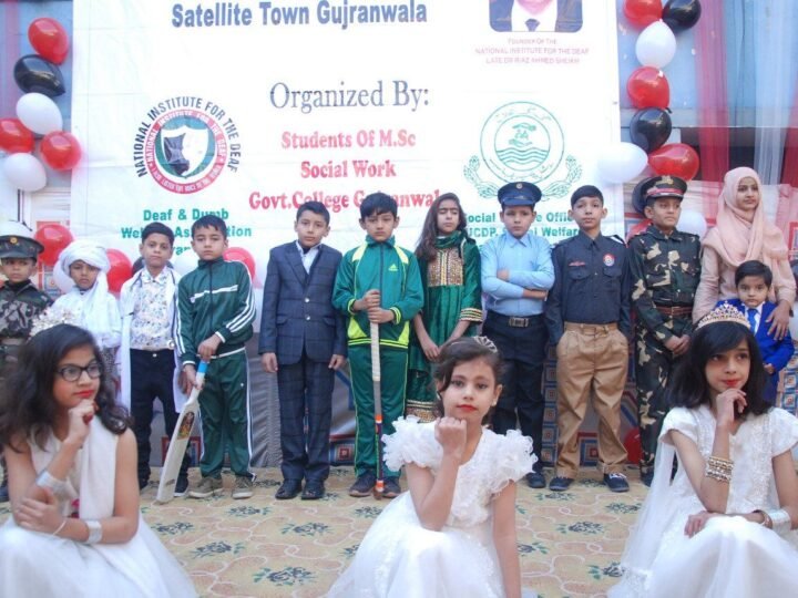 Students in costumes at an NID celebration event