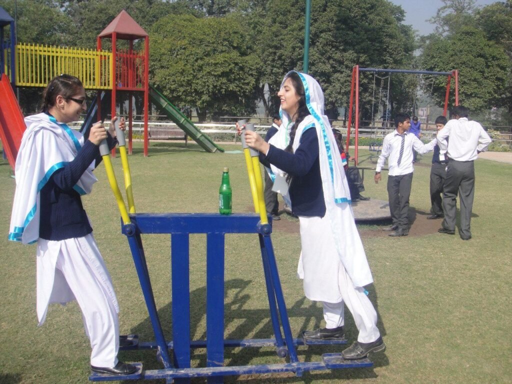 Students on the NID playground